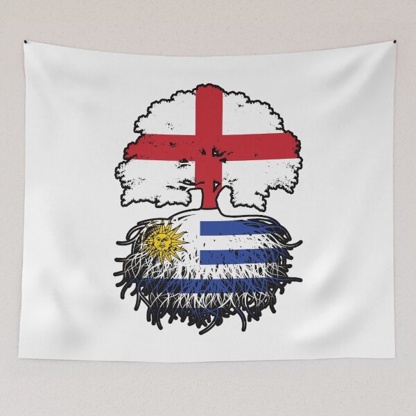 Item preview, Uruguay Uruguayan English England Tree Roots Flag designed and sold by FlagX.
