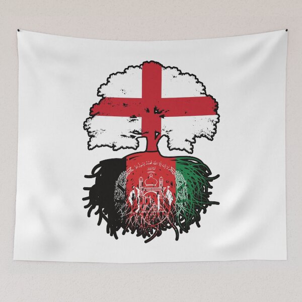 Item preview, Afghanistan Afghan English England Tree Roots Flag designed and sold by FlagX.