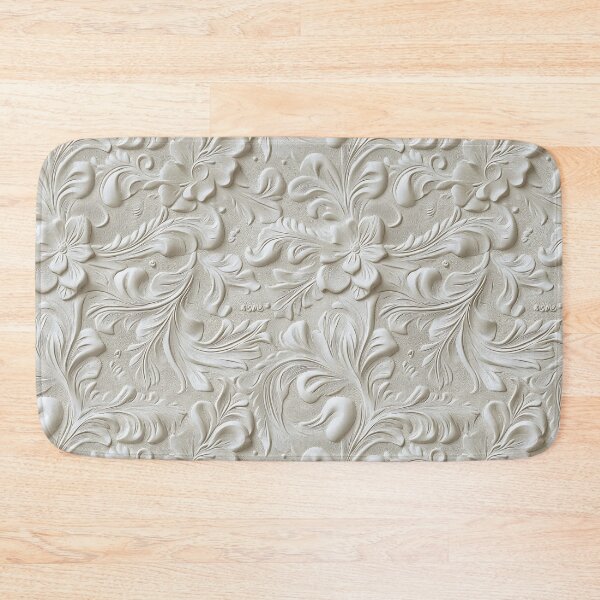 Item preview, White Tooled Leather  designed and sold by ColorFlowArt.