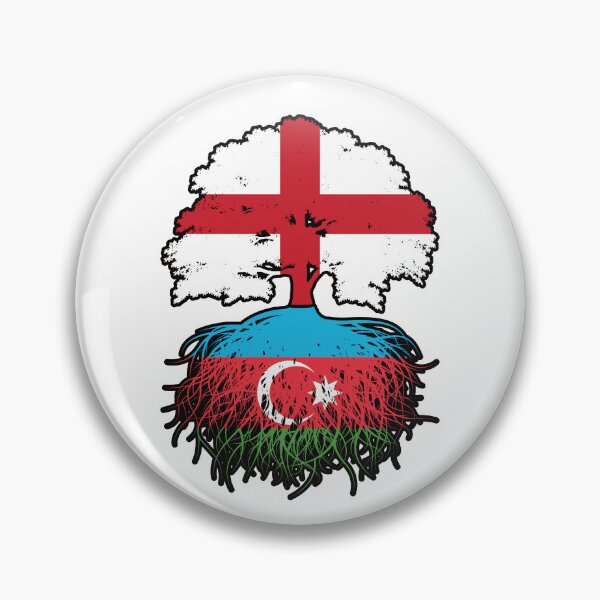 Artikelvorschau, Aserbaidschan Aserbaidschanisch Englisch England Baum Wurzeln Flagge entworfen und verkauft von FlagX.