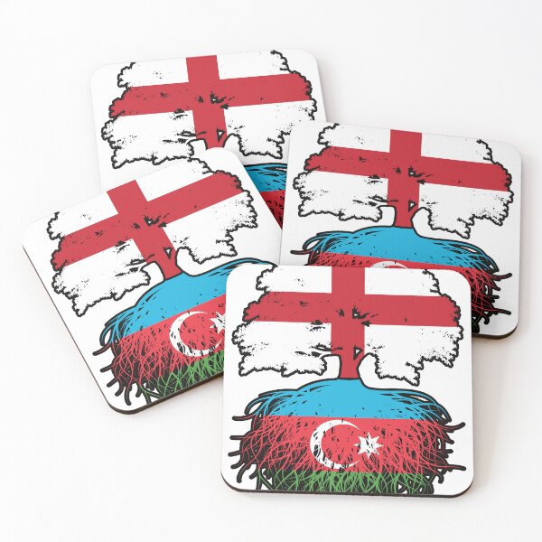 Item preview, Azerbaijan Azerbaijani English England Tree Roots Flag designed and sold by FlagX.