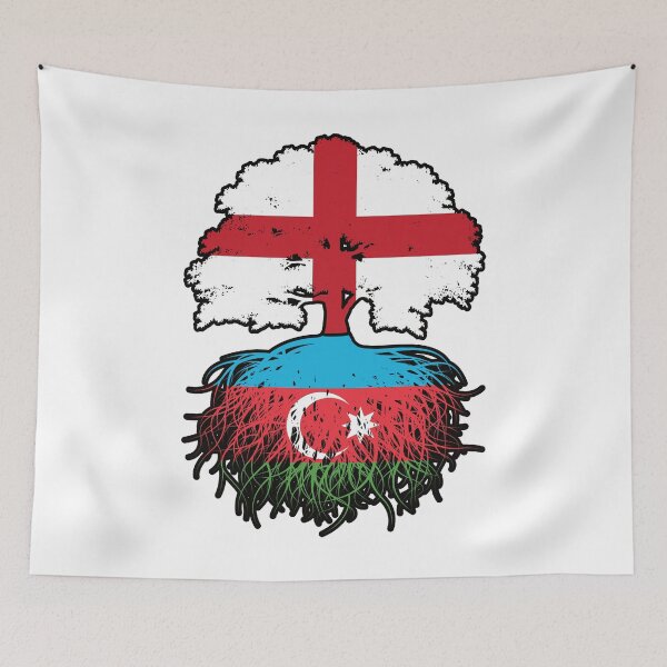 Item preview, Azerbaijan Azerbaijani English England Tree Roots Flag designed and sold by FlagX.