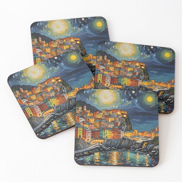 Item preview, Cinque Terre Costal Village in Italy (abstract) designed and sold by The-Open-Door.