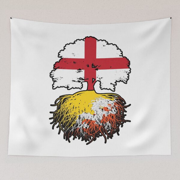 Item preview, Bhutan Bhutanese English England Tree Roots Flag designed and sold by FlagX.