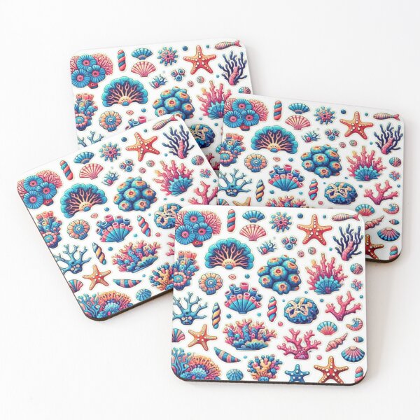 Item preview, vibrant corals designed and sold by Shubatdesigns.