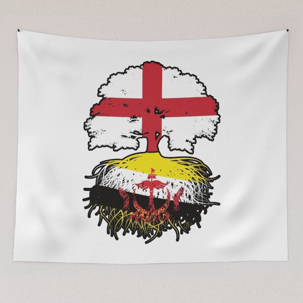 Item preview, Brunei Bruneian English England Tree Roots Flag designed and sold by FlagX.