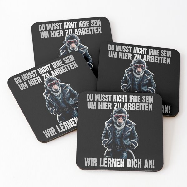Item preview, Du Musst Nicht Irre Sein Um Hier Arbeiten Wir Lernen Dich An - Cool Affe - lustiges Zitat  designed and sold by Smix Pixels.
