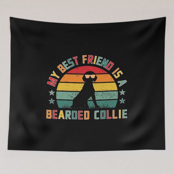 Item preview, MY BEST FRIEND IS A BEARDED COLLIE, funny gifts for bearded collie lovers  designed and sold by FelkMariShop.