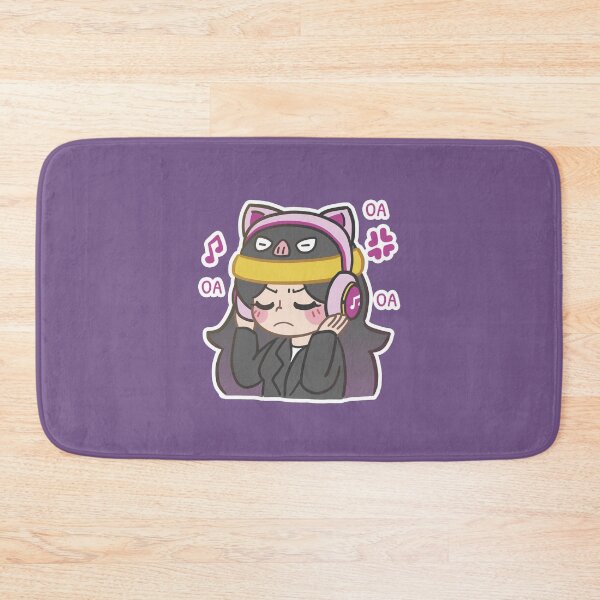 Item preview, RadioMonii Chibi Anime OA OA OA - Cute Purple Cat Ear Headphones on color designed and sold by RadioMonii.