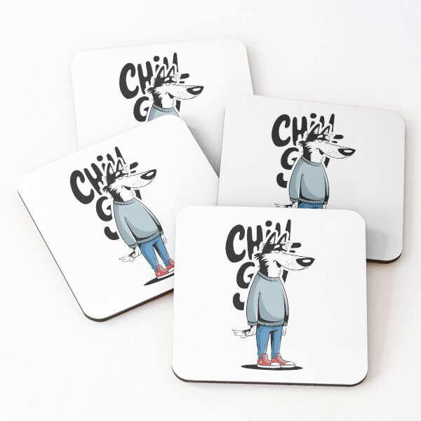 Item preview, Chill Guy Husky Dog Cartoon Character - Cool & Relaxed Vibes designed and sold by MonkiFlipp.