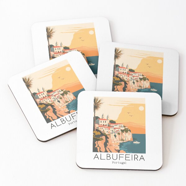 Item preview, A Vintage Travel Illustration of Albufeira - Portugal  designed and sold by GoodOldVintage.