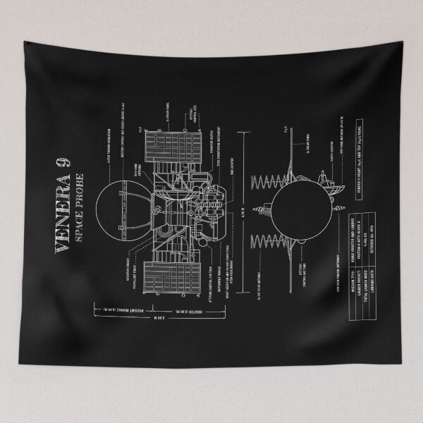 Item preview, Venera 9 Space Probe (White Stencil - No Background. Vertical) designed and sold by BGALAXY.