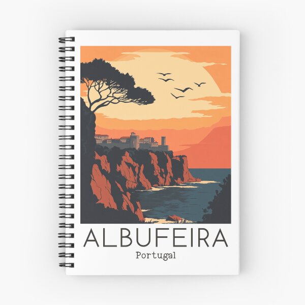 Artikelvorschau, Eine Vintage-Reiseillustration von Albufeira - Portugal entworfen und verkauft von GoodOldVintage.