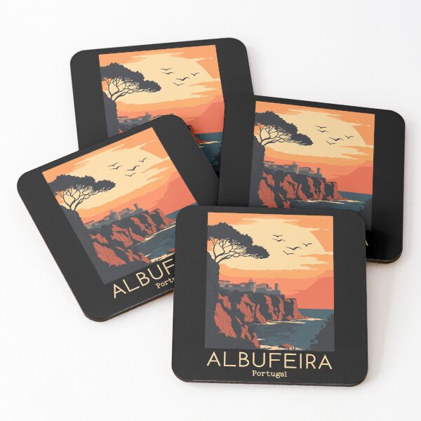 Item preview, A Vintage Travel Illustration of Albufeira - Portugal  designed and sold by GoodOldVintage.