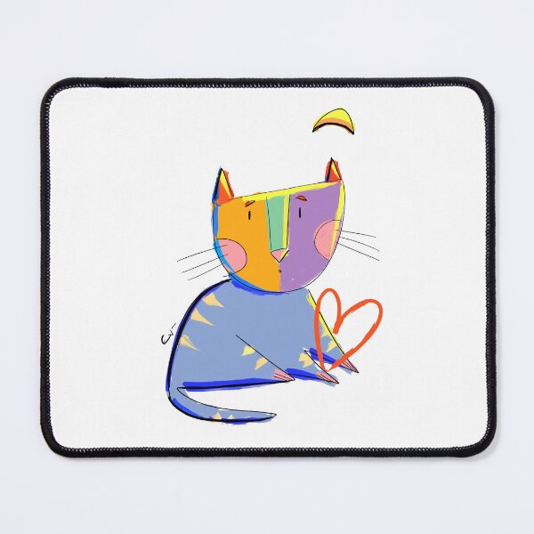 Item preview, Artistic colourful lovecat designed and sold by eva-daniil.