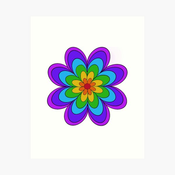 Item preview, Colorful flower designed and sold by raquelalvesp.