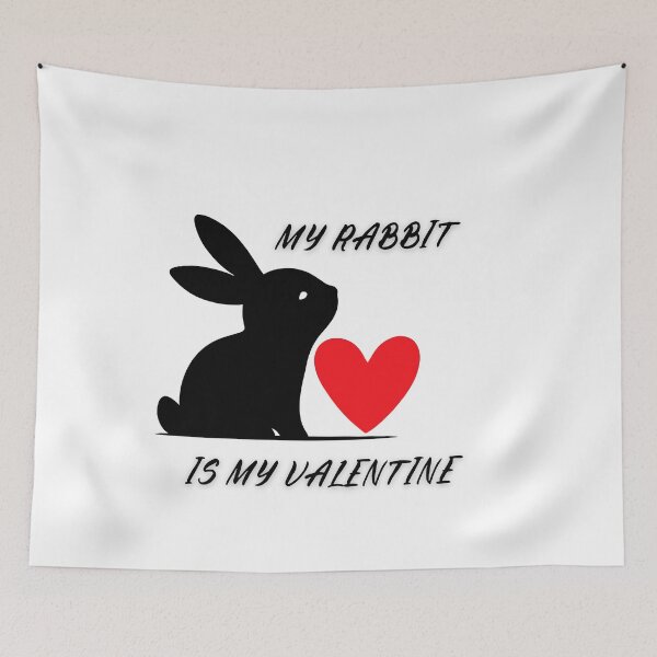 Item preview, MY RABBIT IS MY VALENTINE, BEST GIFTS FOR RABBIT LOVERS  designed and sold by FelkMariShop.