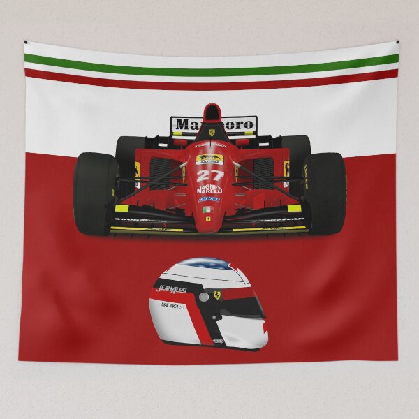 Item preview, Jean Alesi - 412T2 front with helmet designed and sold by JageOwen.