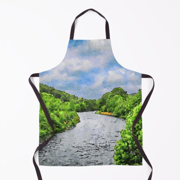 Item preview, Serene watercolor landscape of a river in County Wicklow, Ireland designed and sold by GestaltImagery.