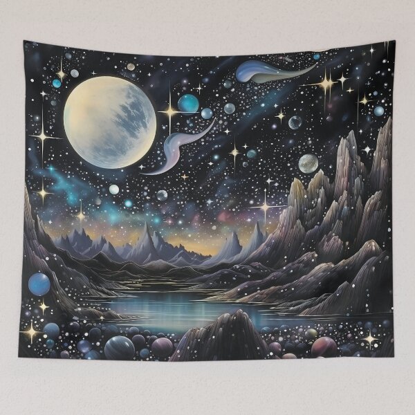 Item preview, Space.Cosmic landscape.Stars and planets. designed and sold by MagelliShop.