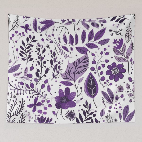 Item preview, Intricate Purple Floral Pattern designed and sold by bubblegoth.