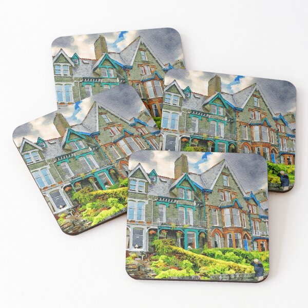 Item preview, Charming Victorian house in Keswick painted in watercolor style designed and sold by GestaltImagery.