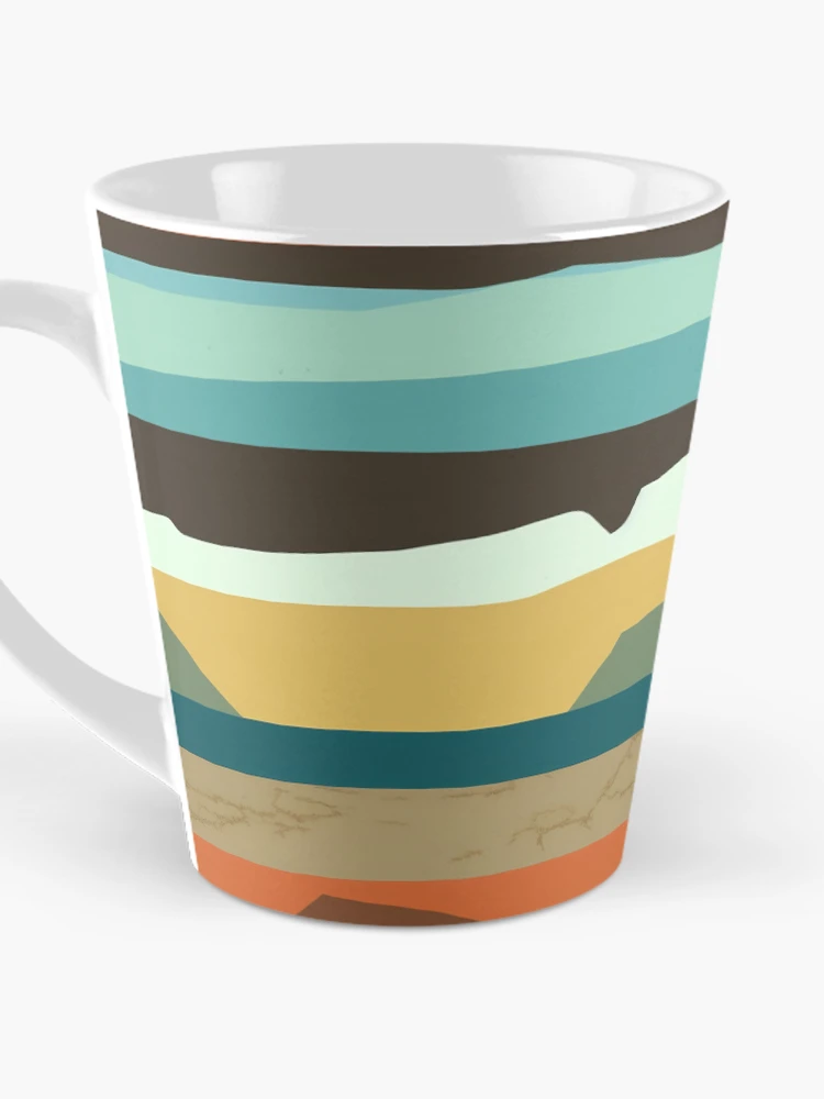 Thumbnail 3 of 4, Coffee Mug, Earthy Abstract Strata Layers Pattern designed and sold by bubblegoth.