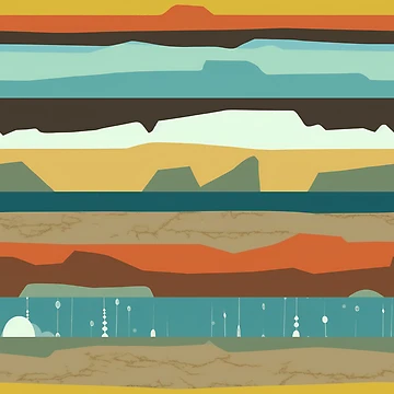 Artwork thumbnail, Earthy Abstract Strata Layers Pattern by bubblegoth