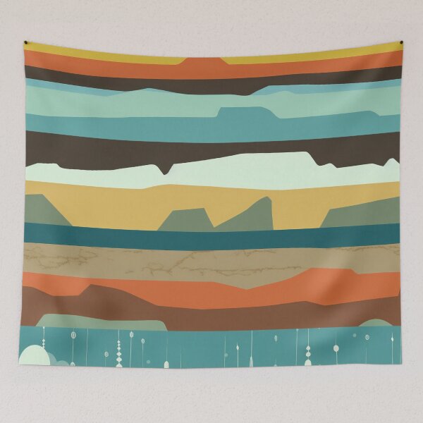 Item preview, Earthy Abstract Strata Layers Pattern designed and sold by bubblegoth.