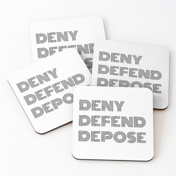 Item preview, deny defend depose designed and sold by alesamoon.