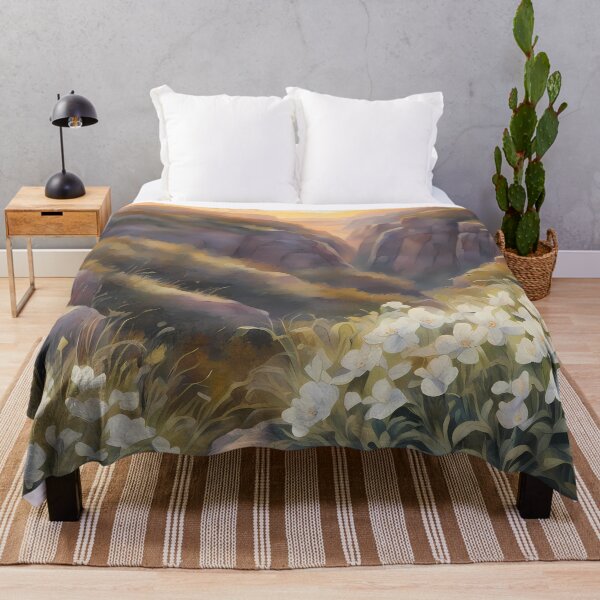 Item preview, White Wildflower Mountain Meadow designed and sold by CalmnessbyChoice.