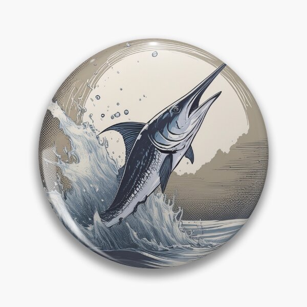 Item preview, Nautical Swordfish jumping out of water designed and sold by Boxing Kangaroo Retail Company.