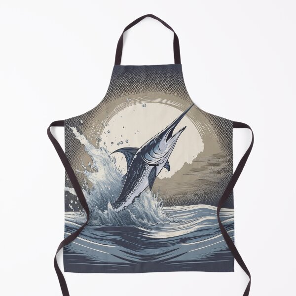 Item preview, Nautical Swordfish jumping out of water designed and sold by Boxing Kangaroo Retail Company.