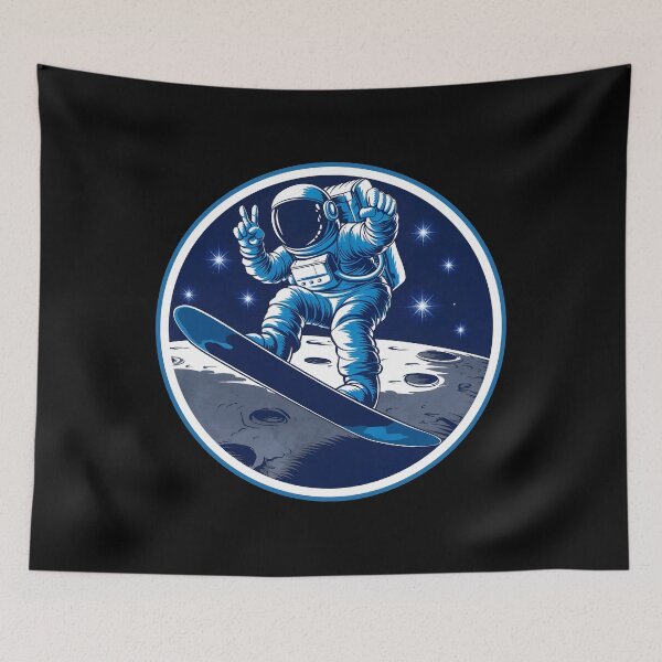 Item preview, Astronaut Snowboarding Adventure Cosmic Style designed and sold by IceBathDESIGNS.