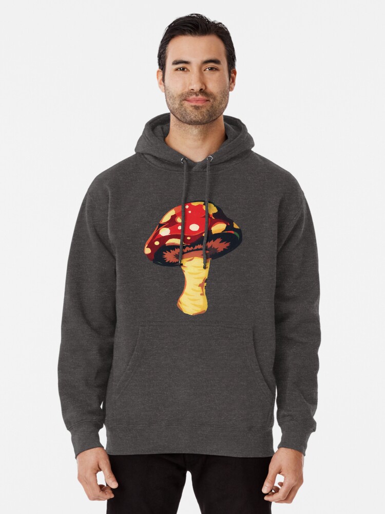 mushroom print hoodie