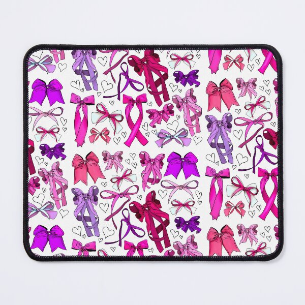Item preview, cute girly bows pink purple hearts designed and sold by mariahmoniquedesign.