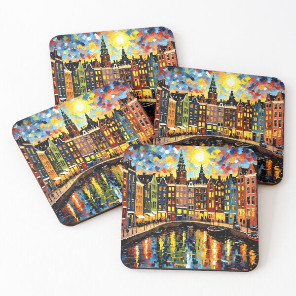 Item preview, Colorful Harbor Town in Europe (abstract) designed and sold by The-Open-Door.