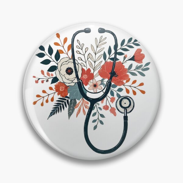 Item preview, Floral Stethoscope Retro designed and sold by TomFrontierArt.