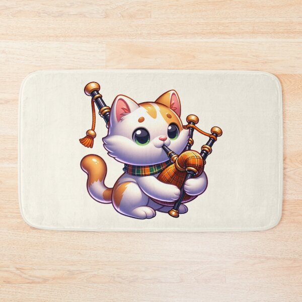 Item preview, Cat on the Bagpipes designed and sold by BassHeadMomma.