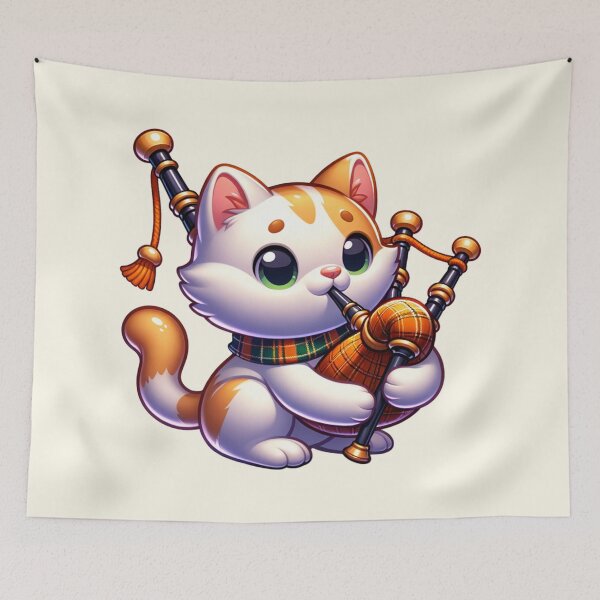 Item preview, Cat on the Bagpipes designed and sold by BassHeadMomma.