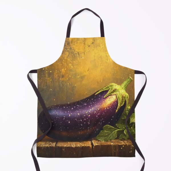 Item preview, Aubergine in Amber Glow - Rustic Eggplant designed and sold by north-sky.