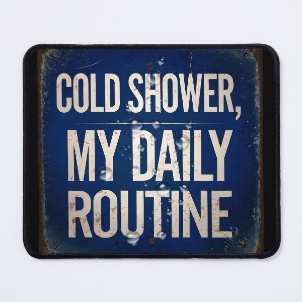 Item preview, Cold Shower My Daily Routine Vintage Sign Design, Ice Bath designed and sold by IceBathDESIGNS.