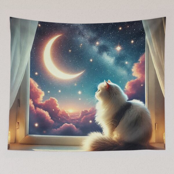 Item preview,  cat starry night  designed and sold by Shubatdesigns.