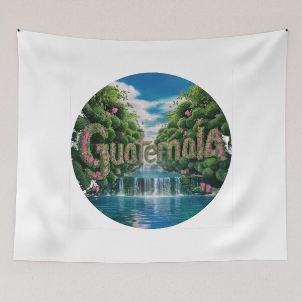 Item preview, Guatemala Welcomes Flag Map Antigua, Tikal, Lake Atitlán designed and sold by AnimalsDH305.