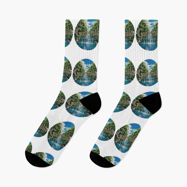 Item preview, Guatemala Welcomes Flag Map Antigua, Tikal, Lake Atitlán designed and sold by AnimalsDH305.