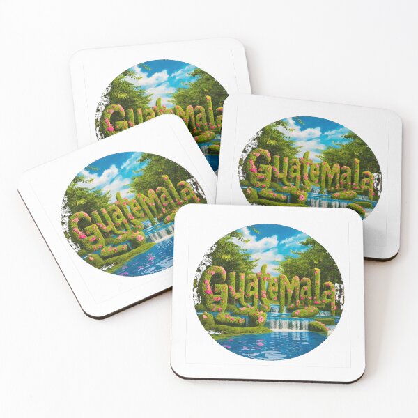 Item preview, Guatemala Welcomes Flag Map Antigua, Tikal, Lake Atitlán designed and sold by AnimalsDH305.