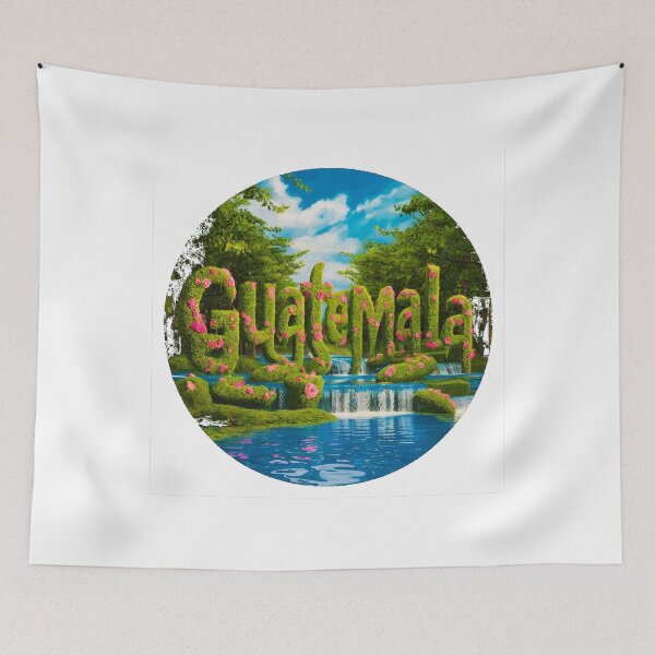 Item preview, Guatemala Welcomes Flag Map Antigua, Tikal, Lake Atitlán designed and sold by AnimalsDH305.