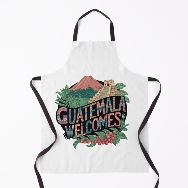 Item preview, Guatemala Welcomes Flag Map Antigua, Tikal, Lake Atitlán designed and sold by AnimalsDH305.