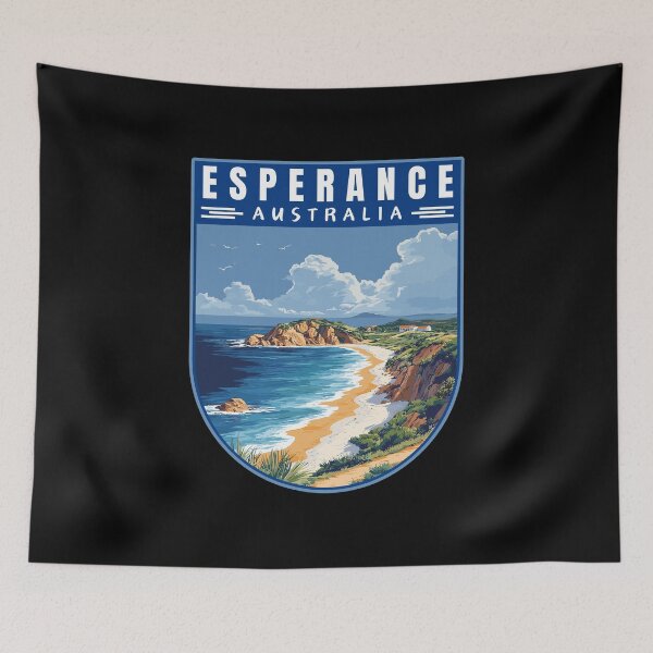 Item preview, Esperance in Western Australia Retro Travel Art Landscape designed and sold by MaateoDesign.