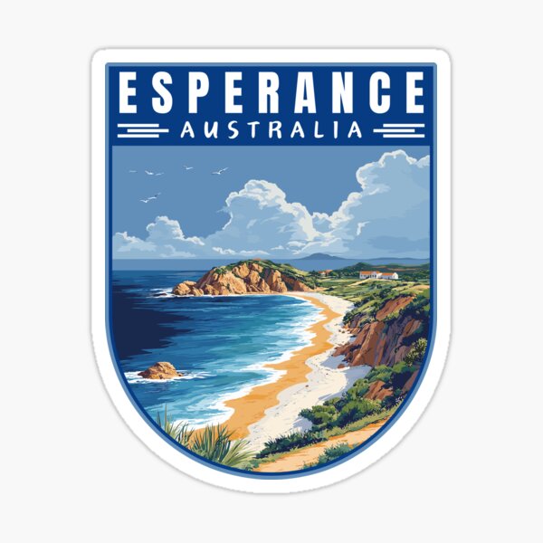 Item preview, Esperance in Western Australia Retro Travel Art Landscape designed and sold by MaateoDesign.